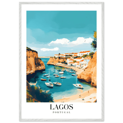 Lagos Portugal Framed Poster – Coastal Charm Travel Art with Wooden Frame - Vibrantwalls