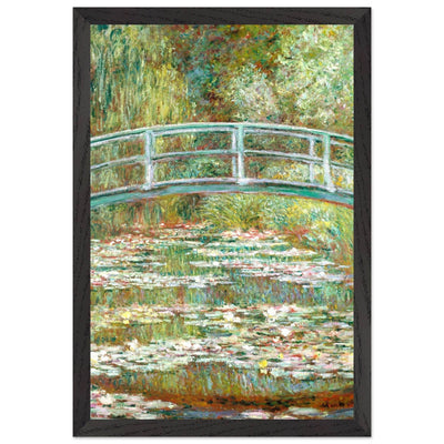 Bridge Over a Pond Art Print - Water Lilies Decorative Artwork for Your Space - Vibrantwalls