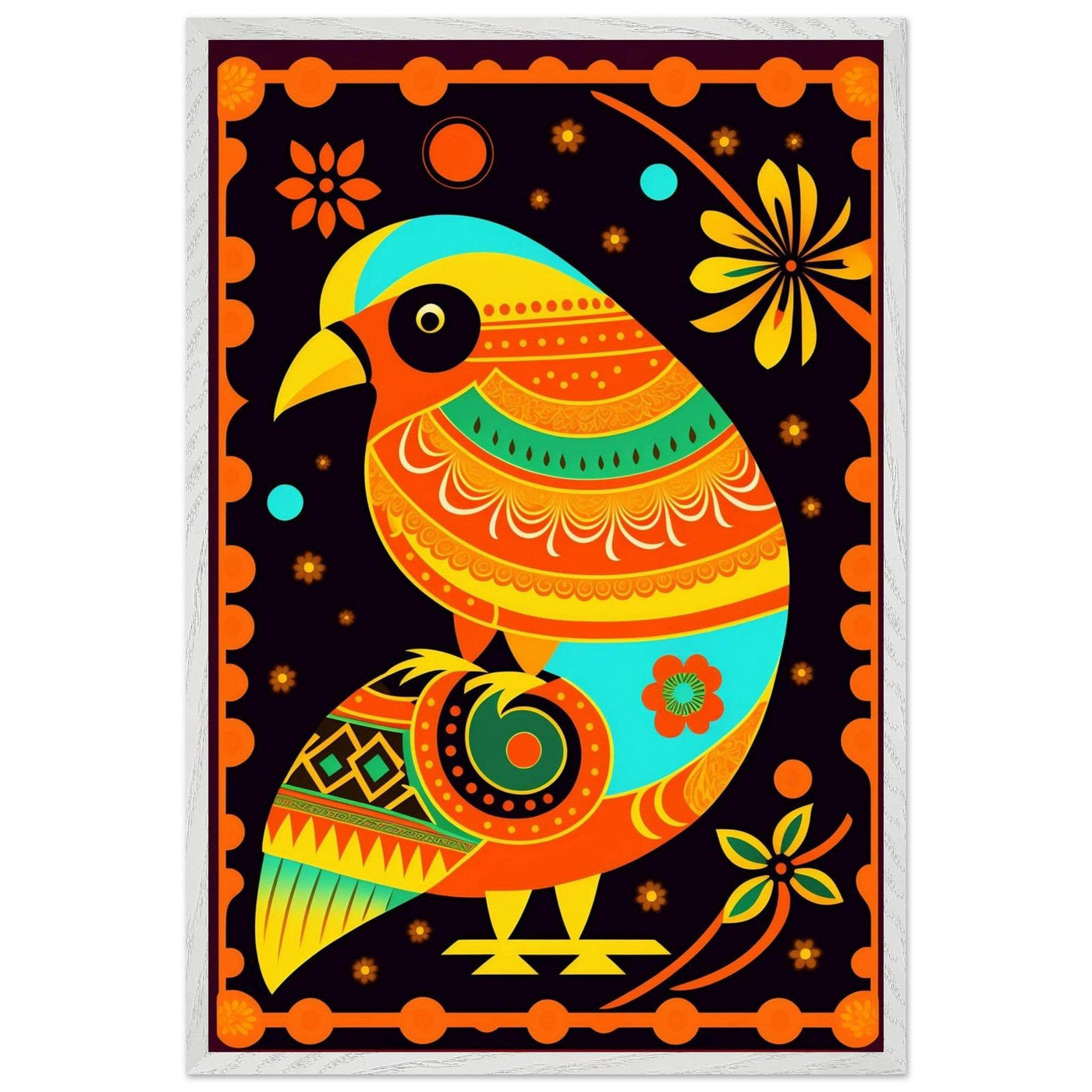 Vibrant Tribal Bird Art - Vibrantwalls