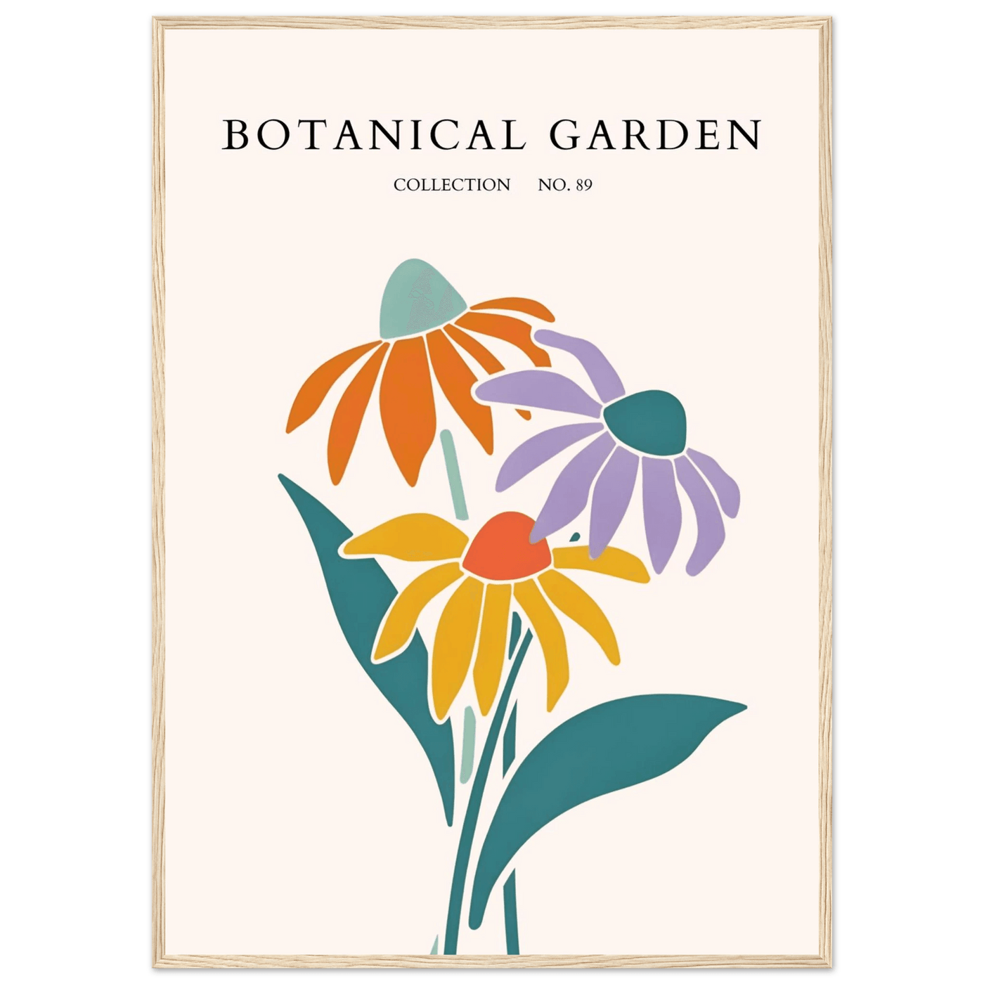 Botanical Garden Collection Framed Poster – Abstract Floral Art Print | Vibrant Colors, Ready-to-Hang - Vibrantwalls