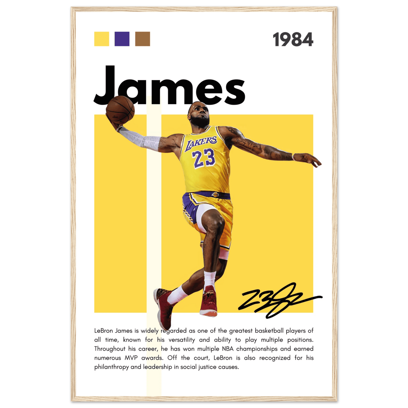 LeBron James King James Lakers Art Print - Vibrantwalls