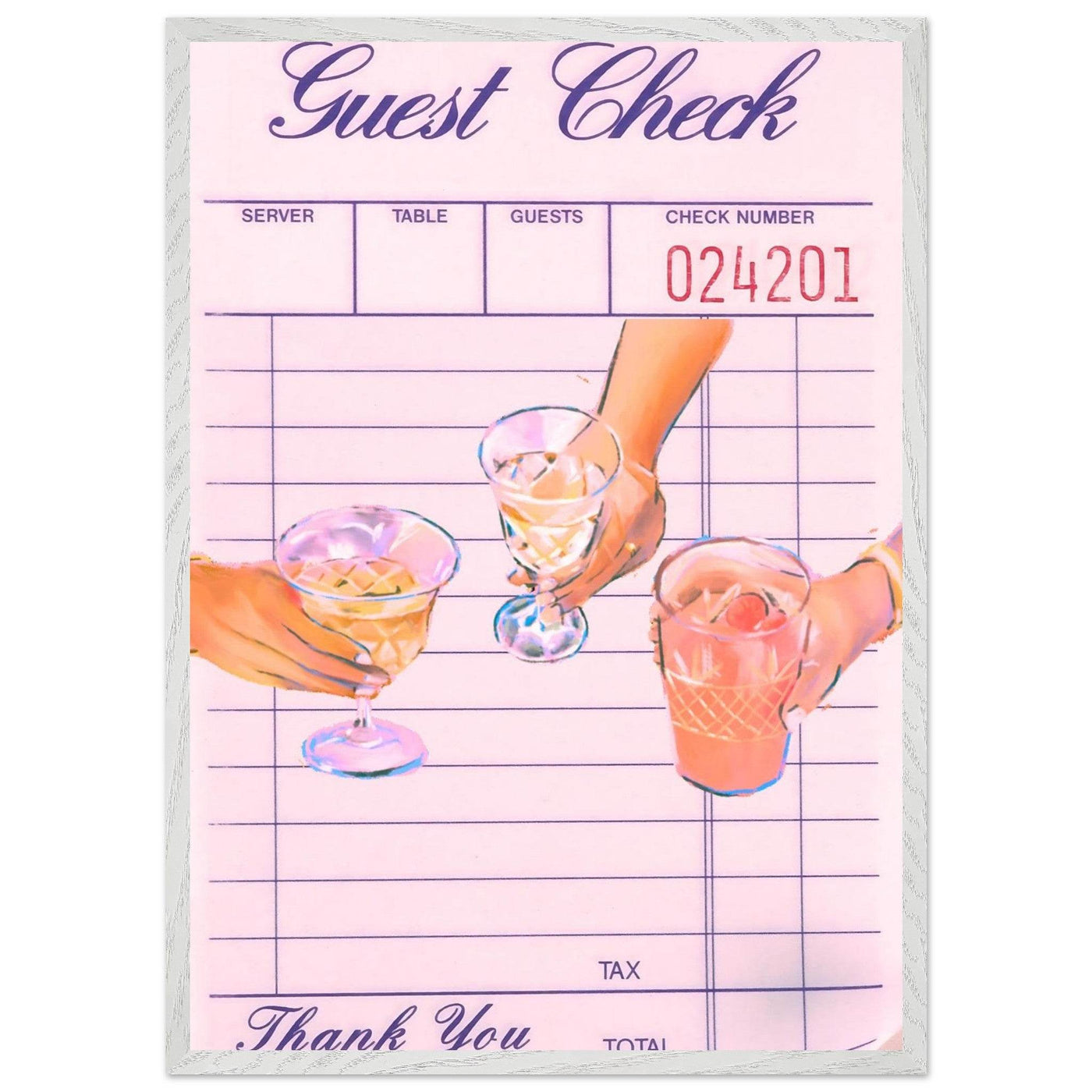 Retro Bar Tab Cocktail Recipe - Vibrantwalls