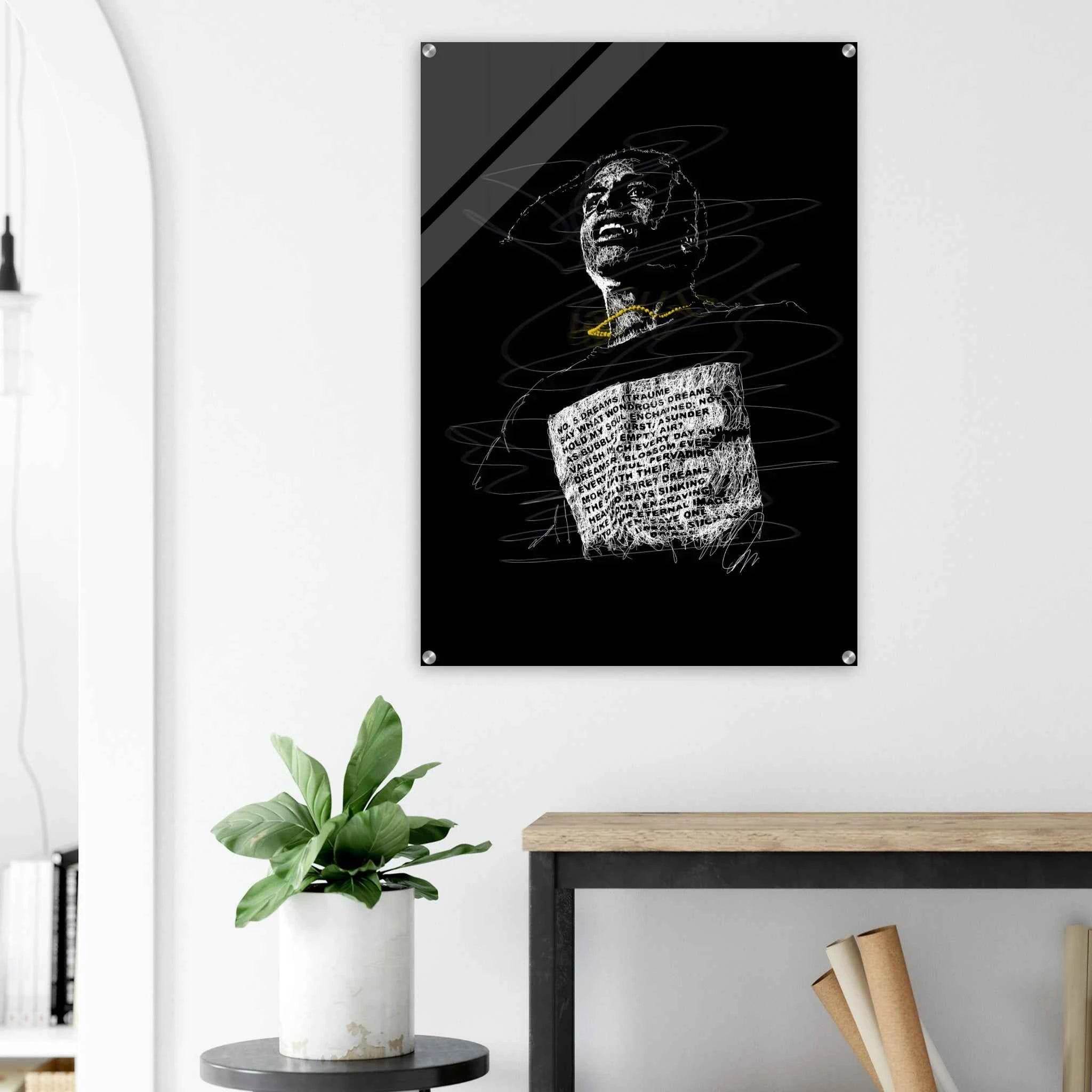 A$AP Rocky Acrylic Print - Unique Scribble Art for Stunning Wall Decor - Vibrantwalls