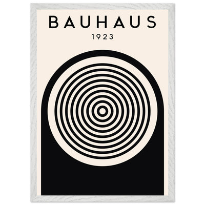 Bauhaus Black and White Art - Concentric Circle Design - Vibrantwalls