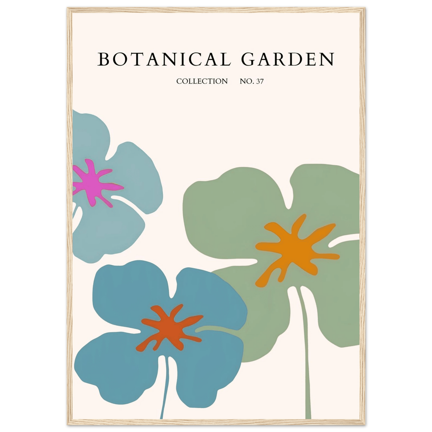 Abstract Botanical Garden Framed Posters – Vibrant Floral Art Prints in Your Choice of Frame & Size | Ready-to-Hang - Vibrantwalls