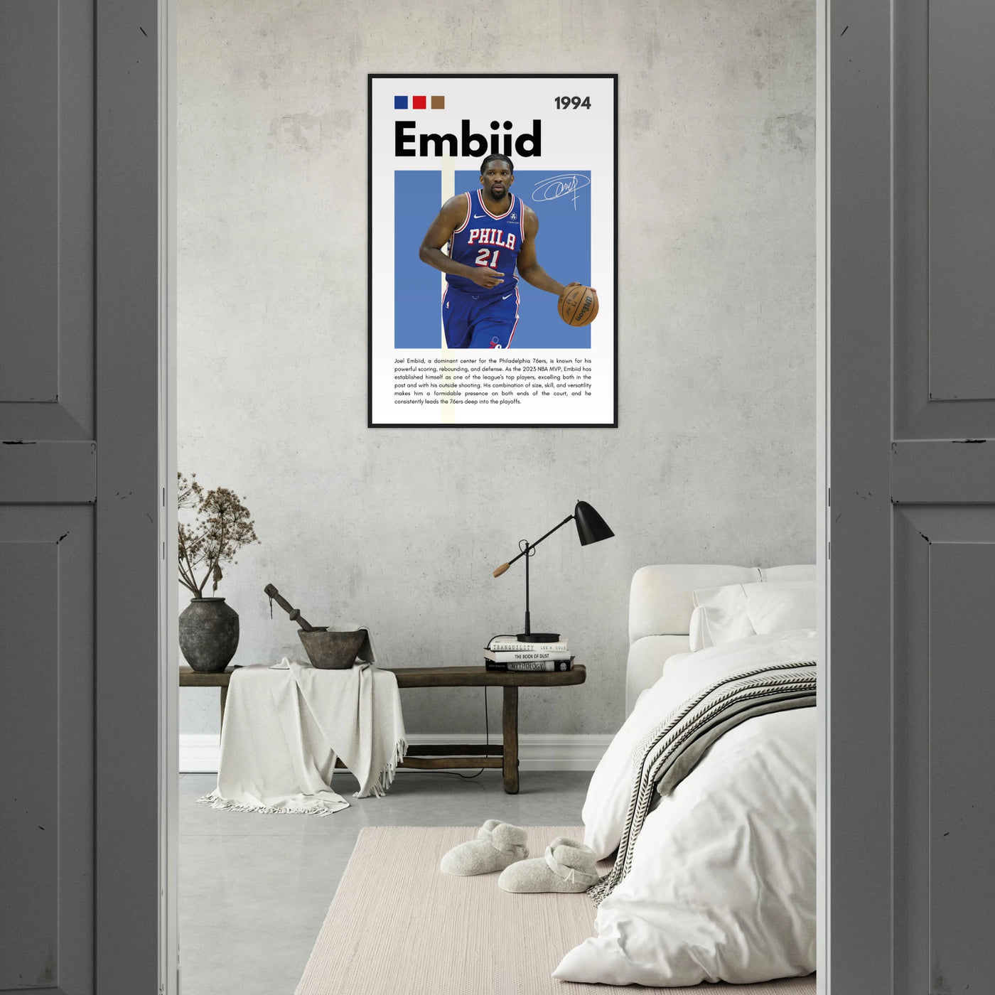 Joel Embiid The Process 76ers Framed Poster Vibrantwalls