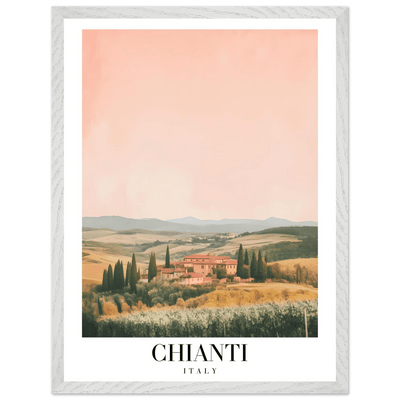 Chianti, Italy Framed Poster – Vintage Tuscan Countryside Wall Art with Customizable Wooden Frame - Vibrantwalls