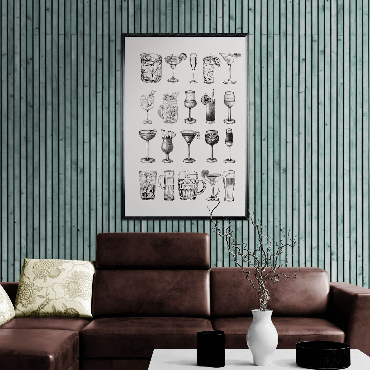 Gin Tonic Cocktail Recipe Vintage Style Art - Vibrantwalls