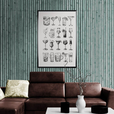 Gin Tonic Cocktail Recipe Vintage Style Art - Vibrantwalls