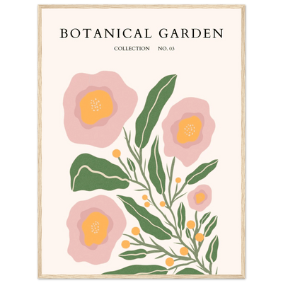 Botanical Garden Collection Framed Poster - Abstract Floral Art Prints in Soft Pinks & Greens | Ready-to-Hang - Vibrantwalls