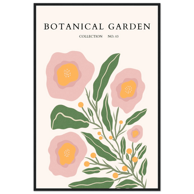 Botanical Garden Collection Framed Poster - Abstract Floral Art Prints in Soft Pinks & Greens | Ready-to-Hang - Vibrantwalls
