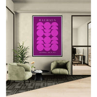 Bauhaus Pink Purple Abstract Wall Art - Vibrantwalls