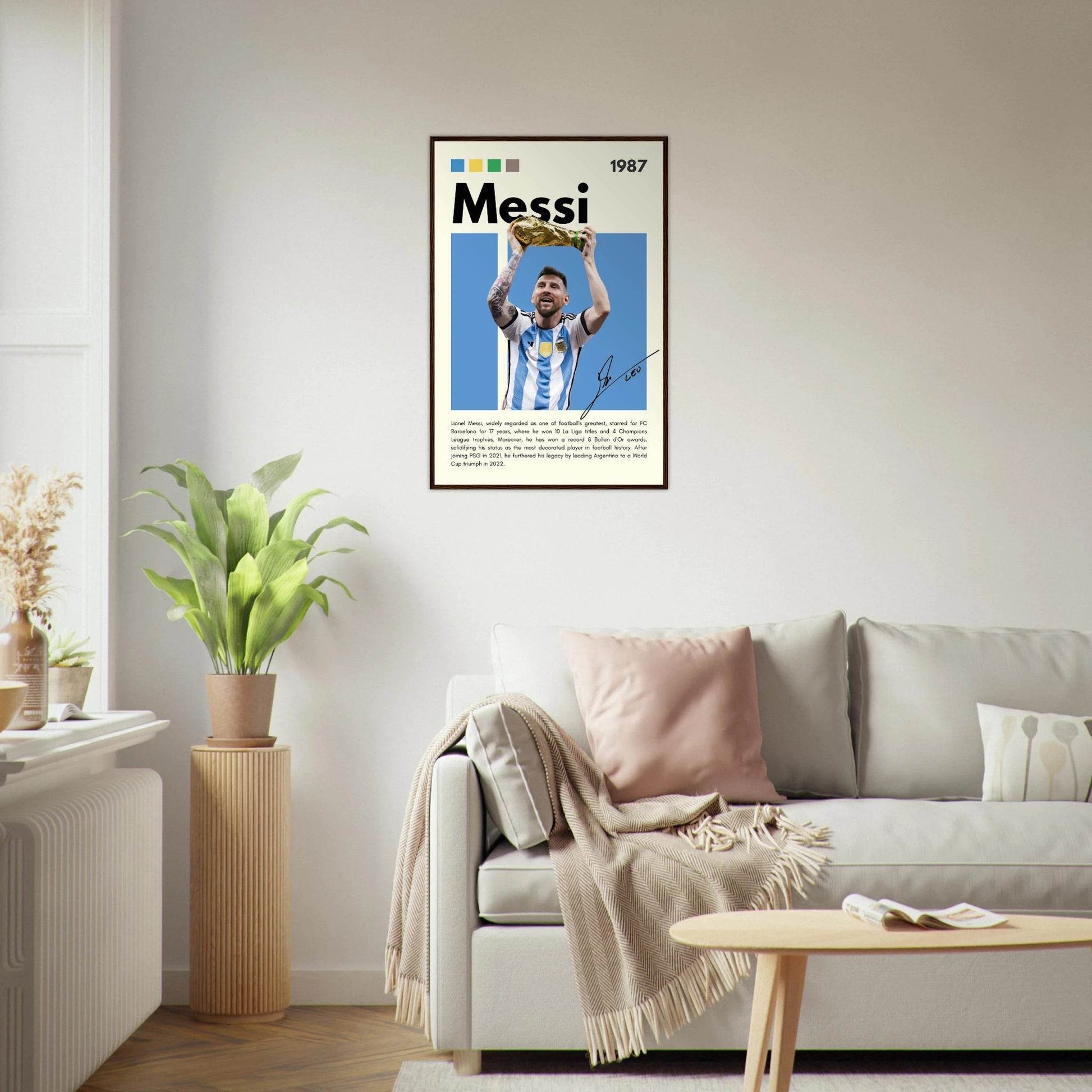 Lionel Messi World Cup Champion Football Legends Wall Art - Vibrantwalls