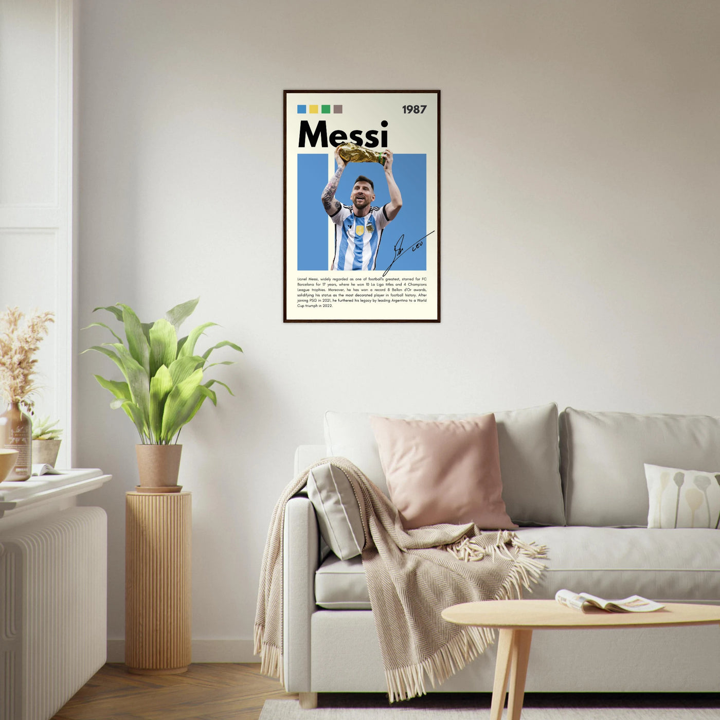Lionel Messi World Cup Champion Framed Poster Vibrantwalls