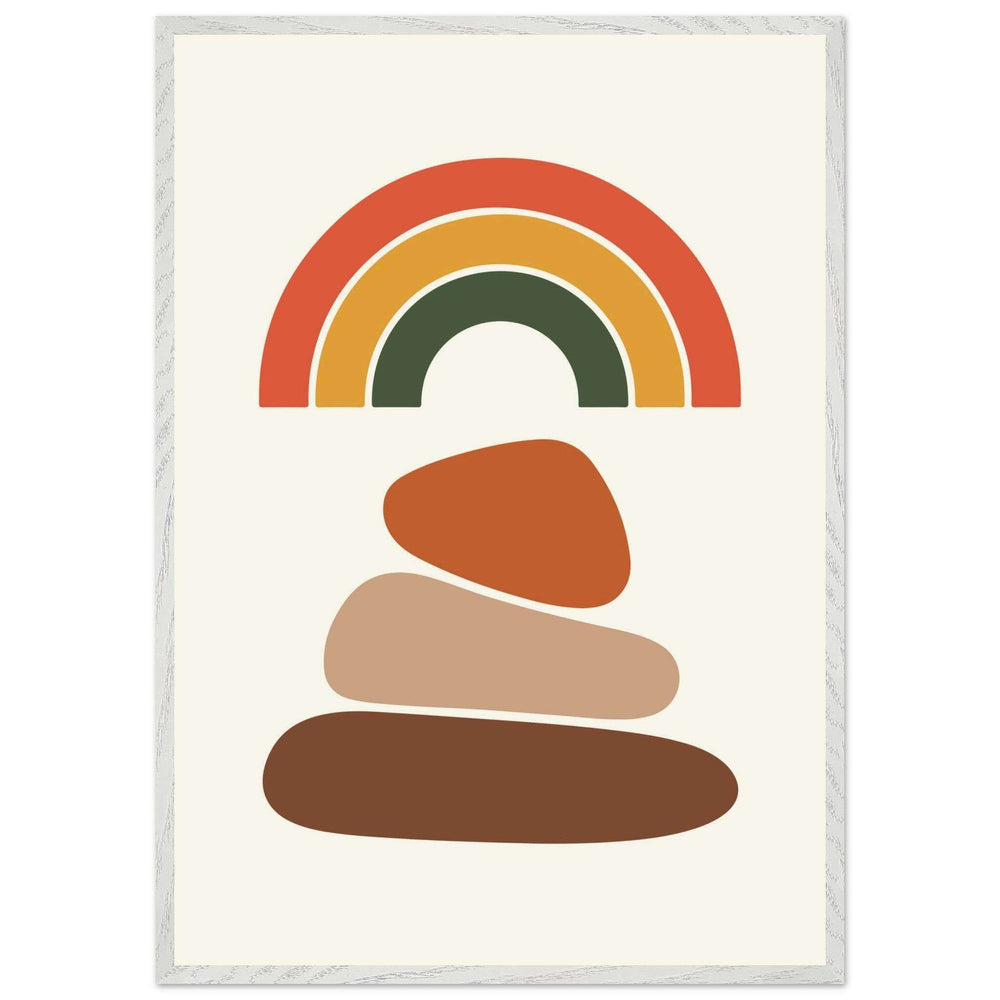 Desert Rainbow Stone Stack Abstract Wall Art - Vibrantwalls