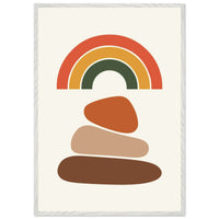 Desert Rainbow Stone Stack Abstract Wall Art - Vibrantwalls