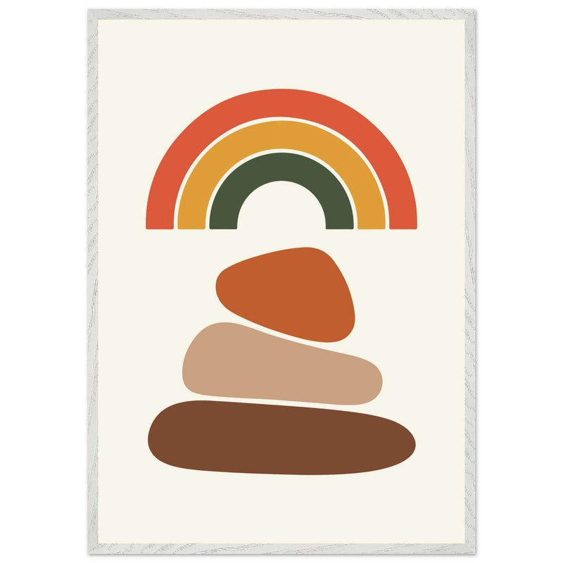 Desert Rainbow Stone Stack Abstract Wall Art - Vibrantwalls