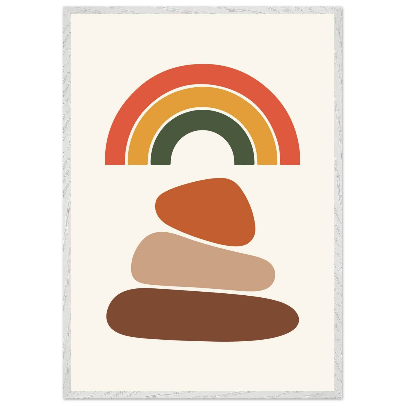 Desert Rainbow & Stone Stack - Vibrantwalls