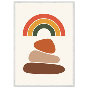 Desert Rainbow & Stone Stack - Vibrantwalls