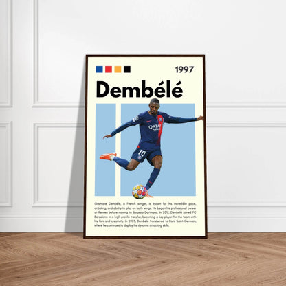 Ousmane Dembélé PSG Soccer Football Legends Poster Wall Art - Vibrantwalls
