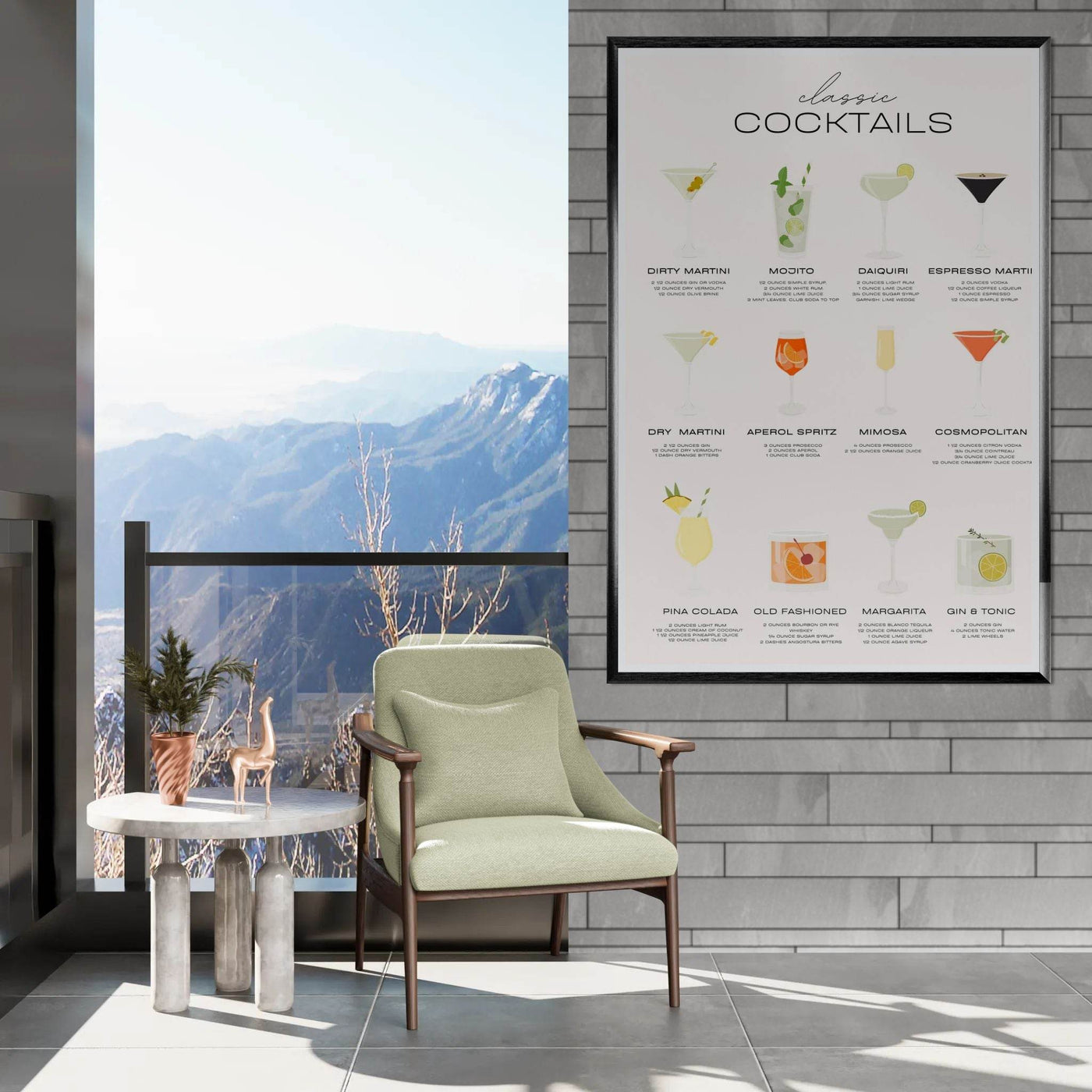 Classic Cocktail Recipe - Vibrantwalls