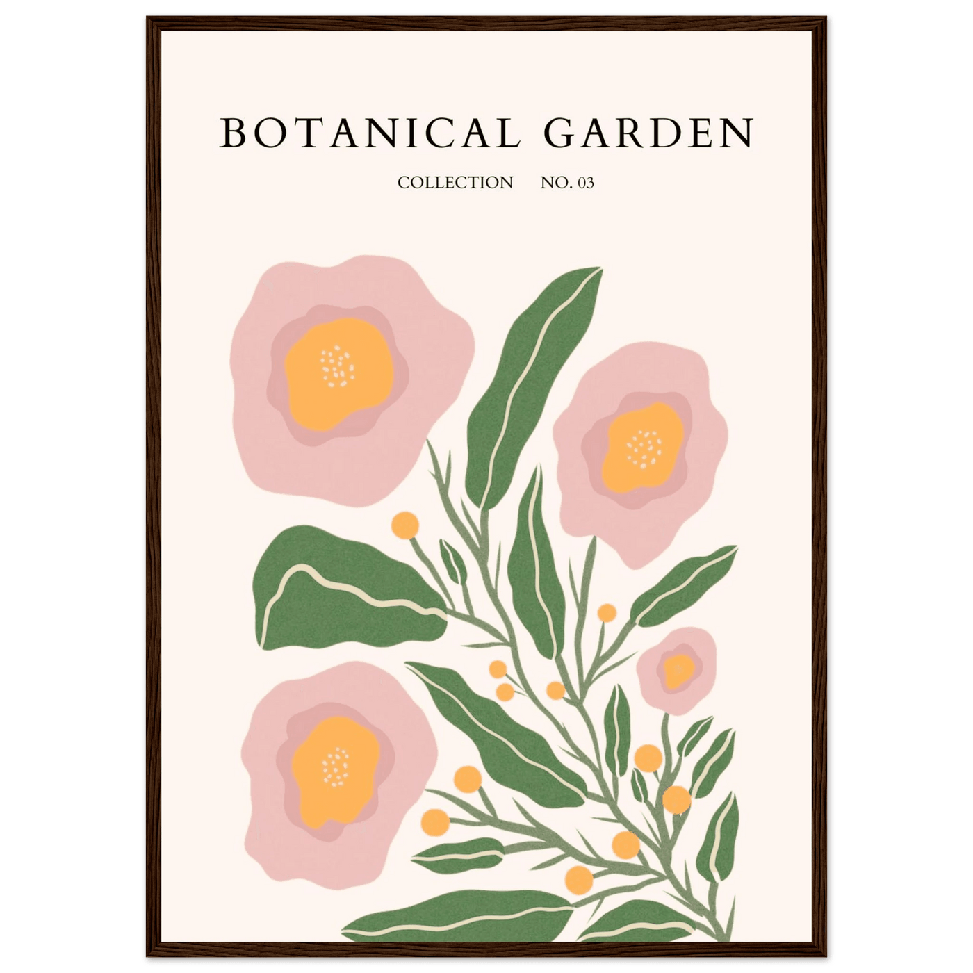 Botanical Garden Collection Framed Poster - Abstract Floral Art Prints in Soft Pinks & Greens | Ready-to-Hang - Vibrantwalls