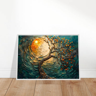 Golden Sunset Emerald Tree of Life Jewelry - Vibrantwalls
