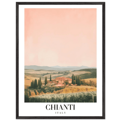 Chianti, Italy Framed Poster – Vintage Tuscan Countryside Wall Art with Customizable Wooden Frame - Vibrantwalls