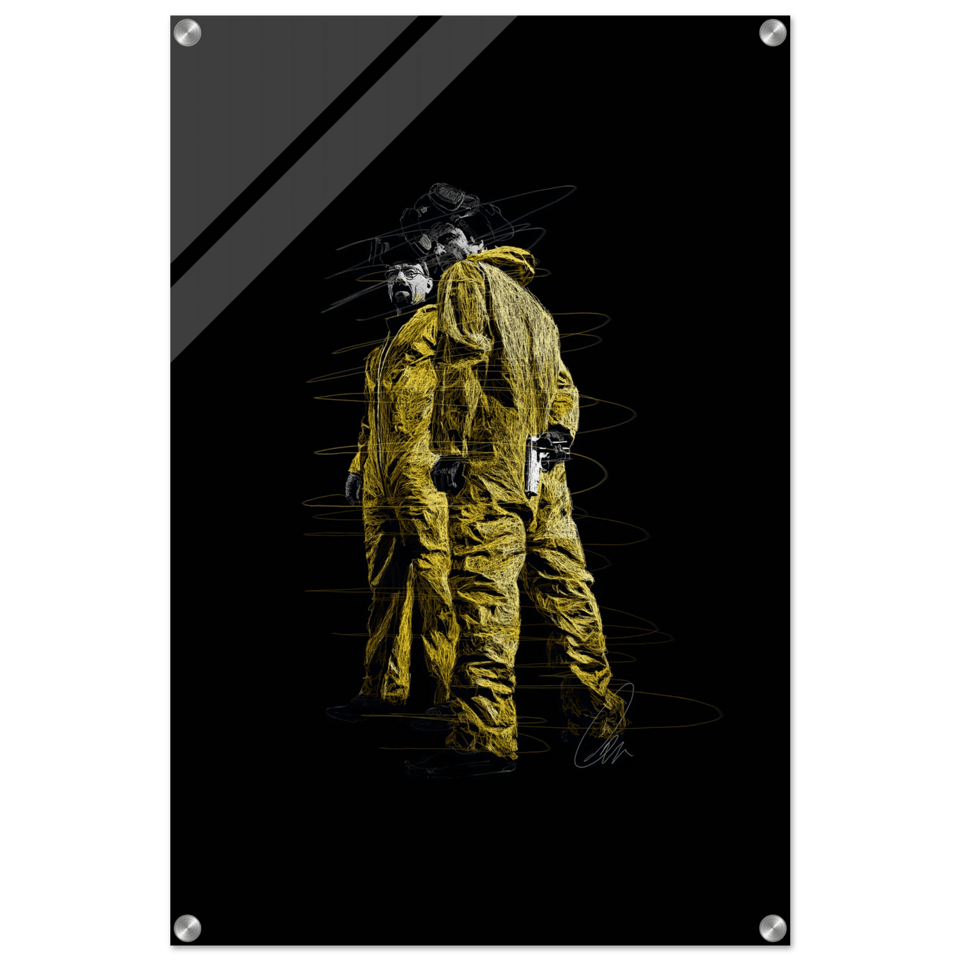 Breaking Bad Hazmat Suit Acrylic Print – Iconic Pop Art, Vibrant & Durable Wall Decor - Vibrantwalls