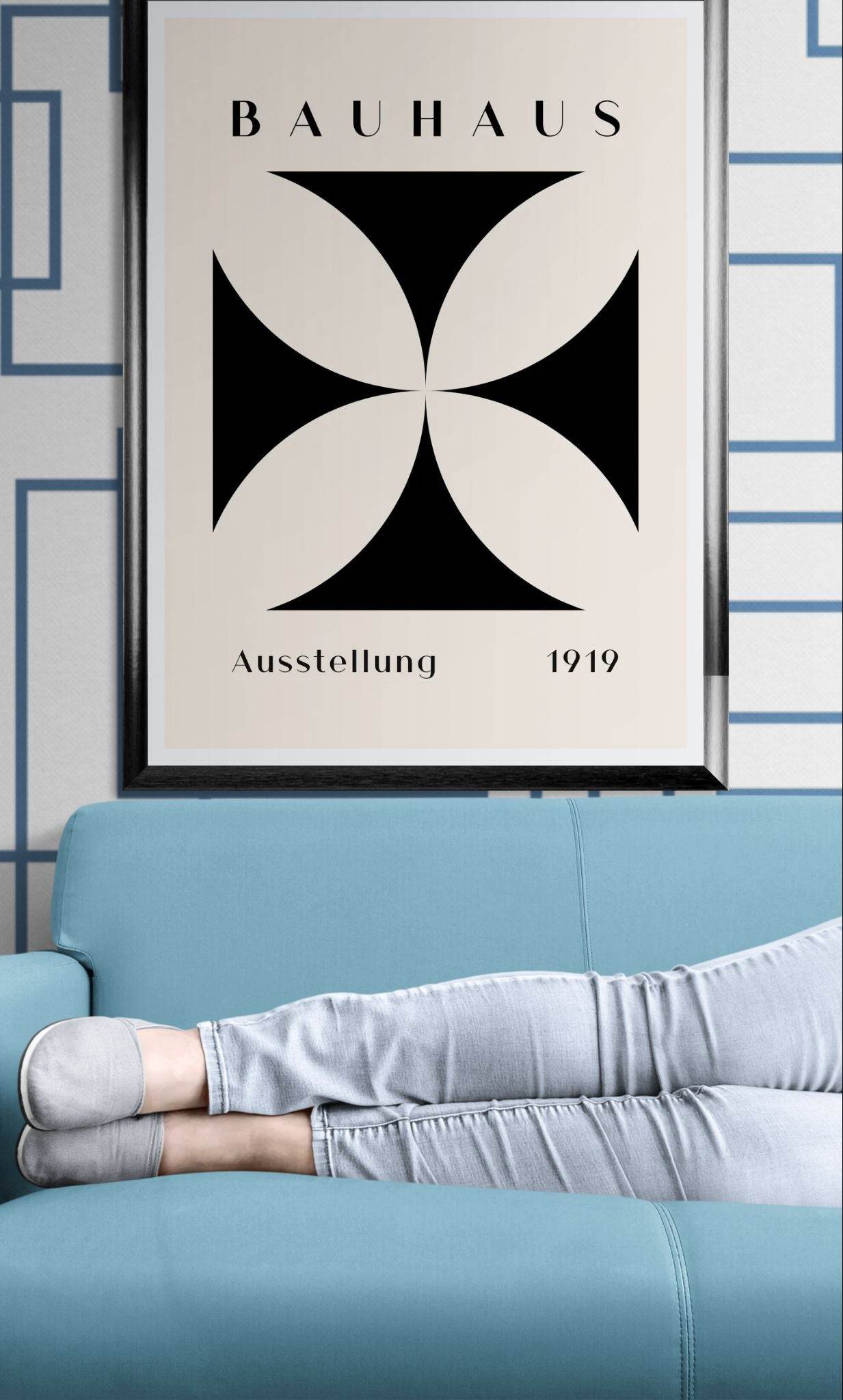 Bauhaus Black & Beige - Vibrantwalls