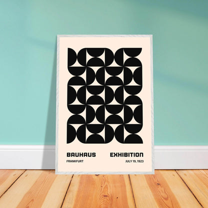 Bauhaus Black Beige Geometric Movement Design Poster Wall Art - Vibrantwalls