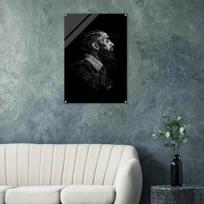 Nipsey Hussle Abstract Acrylic Print – Iconic, Contemporary, Durable Wall Art in Multiple Sizes - Vibrantwalls