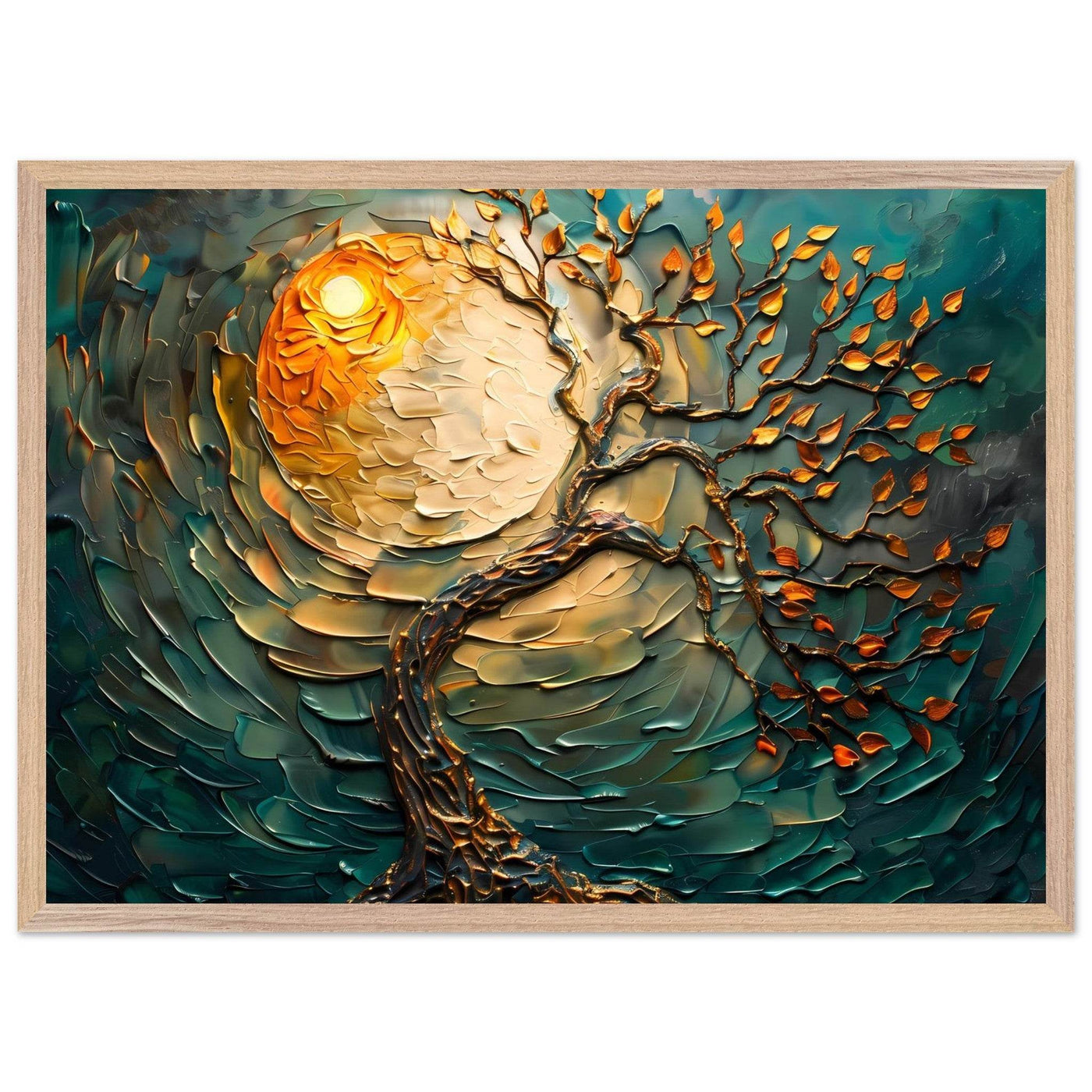 Golden Sunset Emerald Tree of Life Jewelry - Vibrantwalls