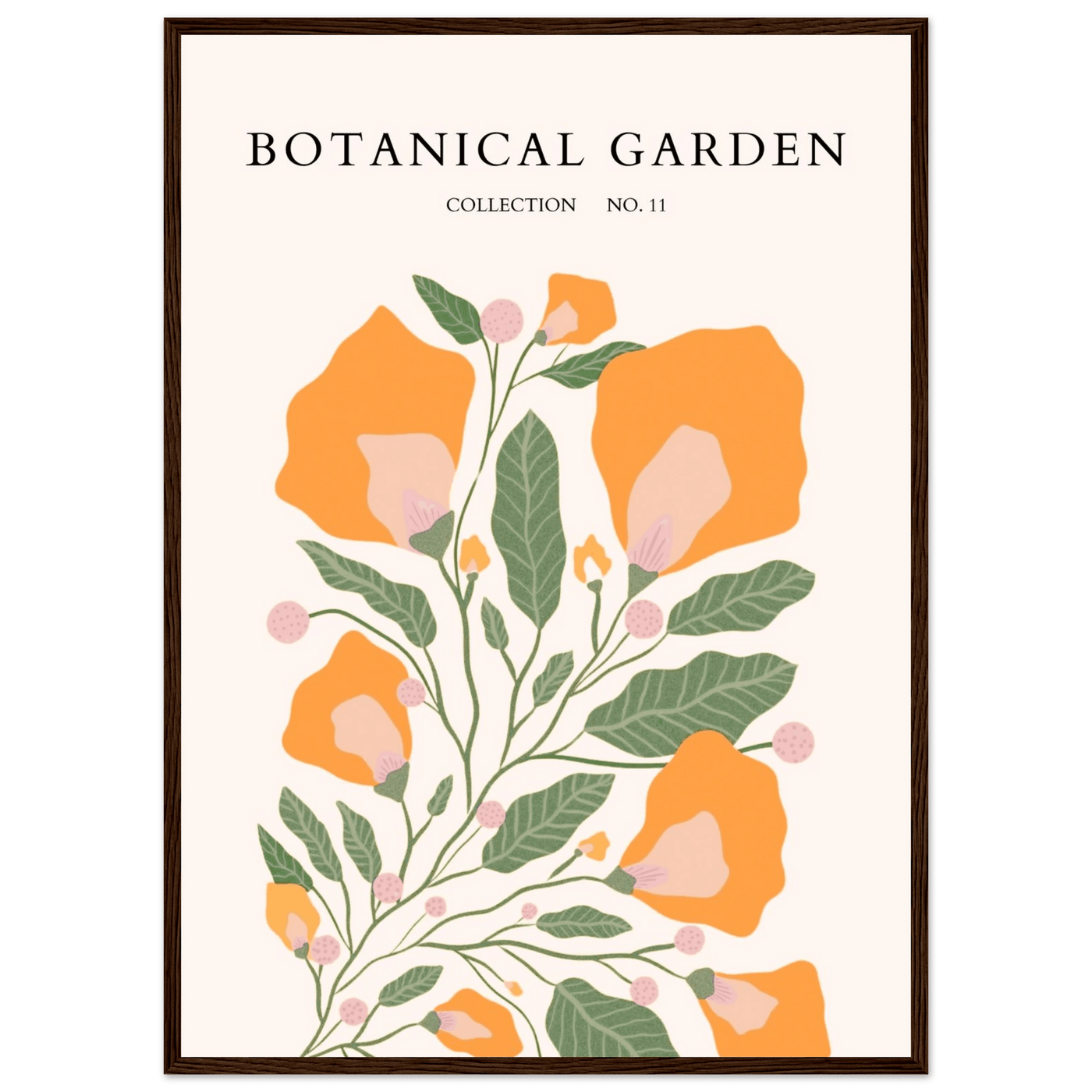Botanical Garden Collection Framed Poster – Warm Floral Art Print | Ready-to-Hang in Various Sizes & Frame Styles - Vibrantwalls
