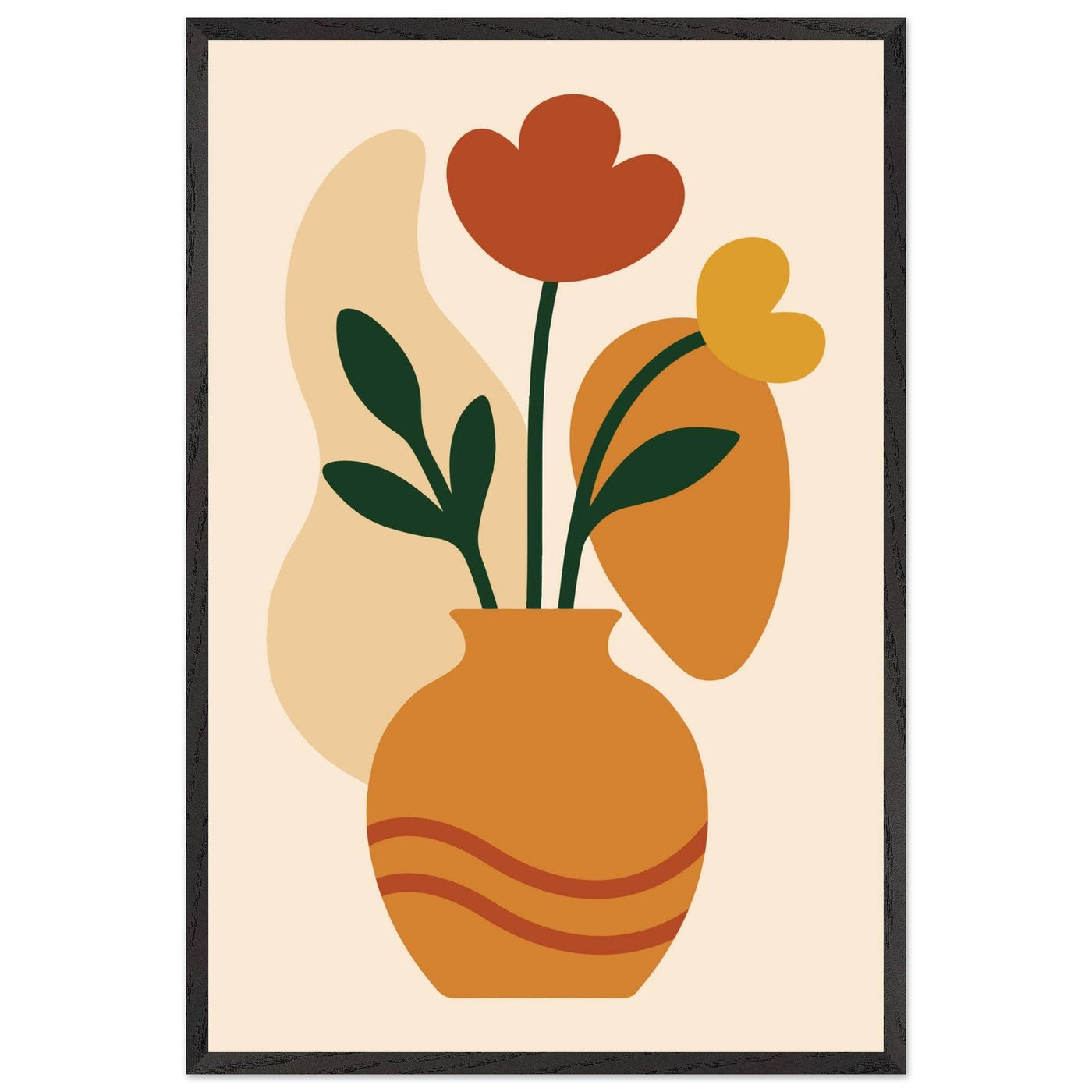 Abstract Floral Vase - Vibrantwalls