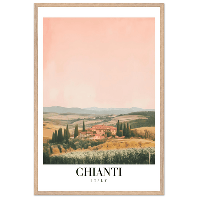 Chianti, Italy Framed Poster – Vintage Tuscan Countryside Wall Art with Customizable Wooden Frame - Vibrantwalls