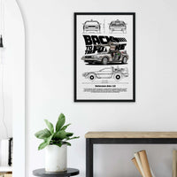 Back to the Future DeLorean 1980s Movie Canvas - Wall Art - Vibrantwalls