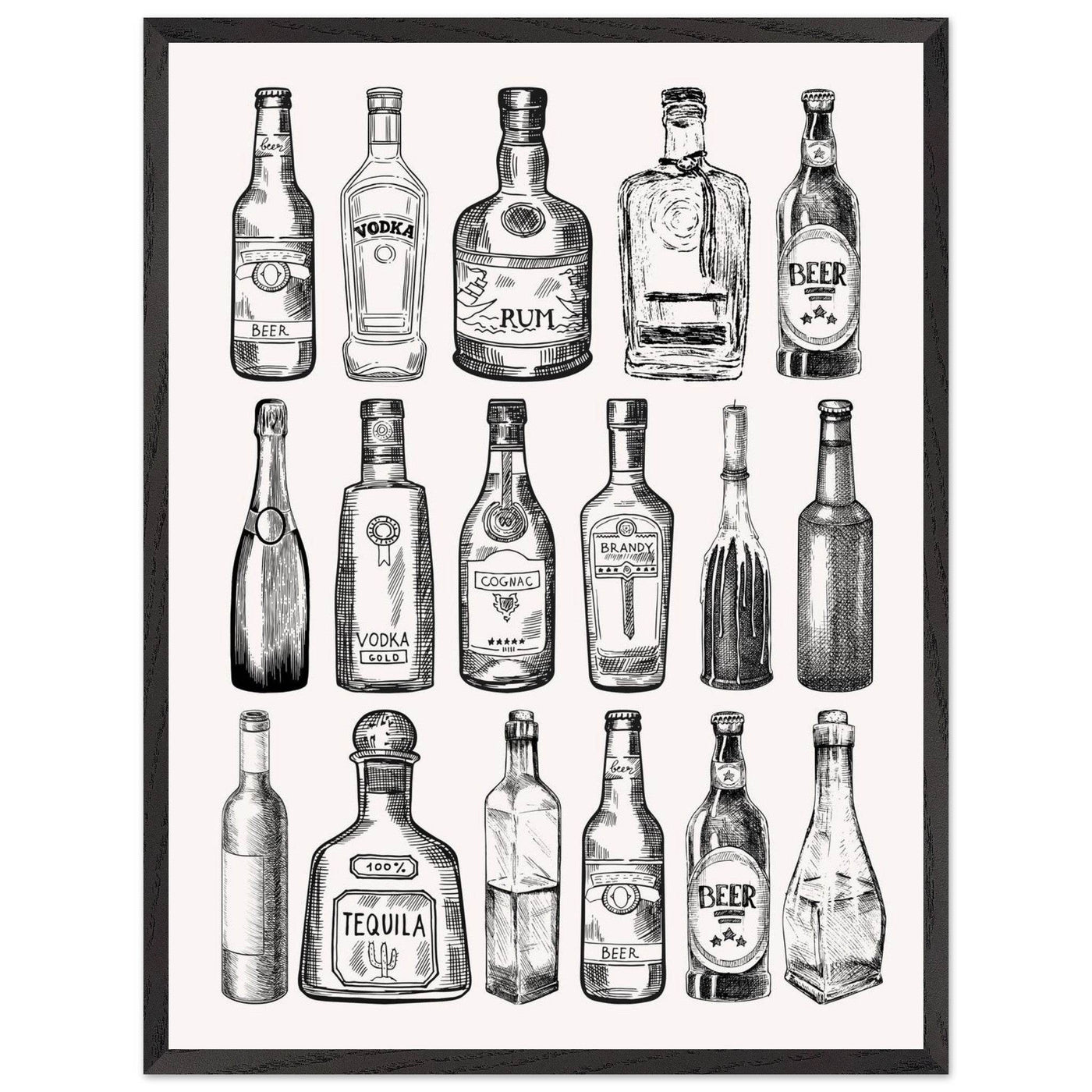 Gin Tonic Cocktail Recipe Classic Bar Print - Vibrantwalls