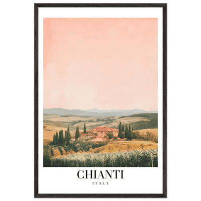 Chianti, Italy Framed Poster – Vintage Tuscan Countryside Wall Art with Customizable Wooden Frame - Vibrantwalls