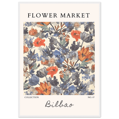 Flower Market Bilbao Print – Elegant Floral Framed Poster | Vibrant Nature & Botanical Art, Ready-to-Hang - Vibrantwalls