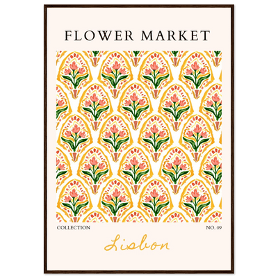 Lisbon Flower Market Framed Poster – Vibrant Floral Art Print | Ready-to-Hang Wall Decor - Vibrantwalls