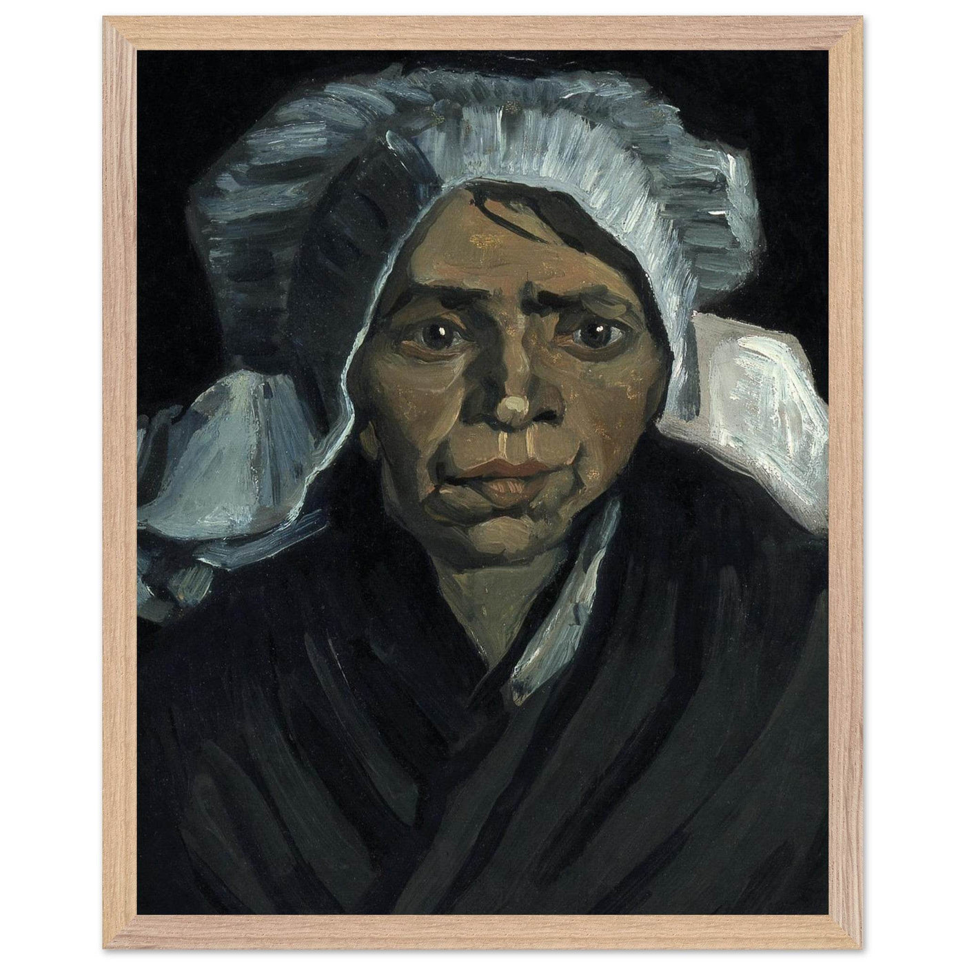 Peasant Woman Sculpture - Exquisite Head of a Peasant Woman Art Piece - Vibrantwalls