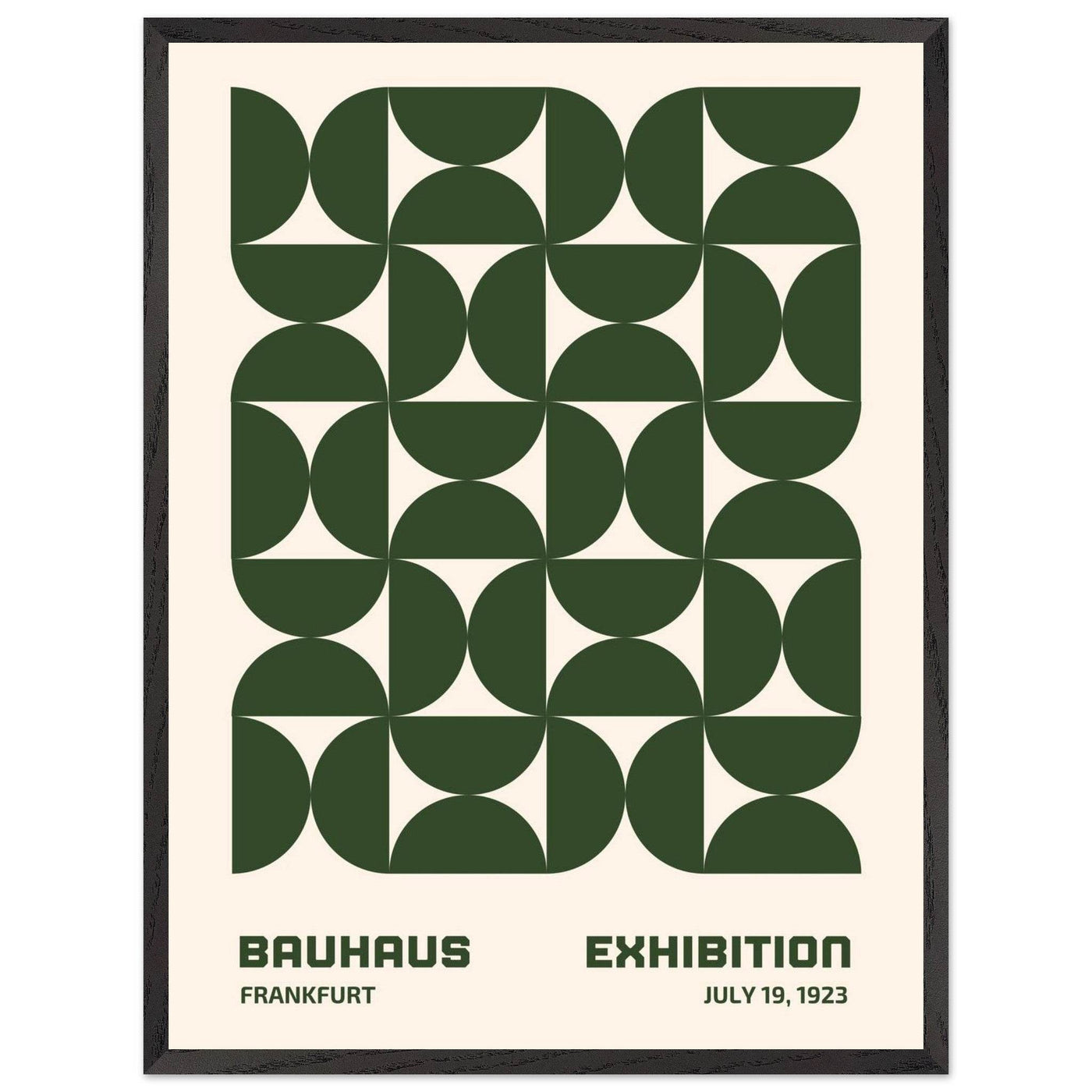 Bauhaus Forest Green & Cream Modern - Vibrantwalls