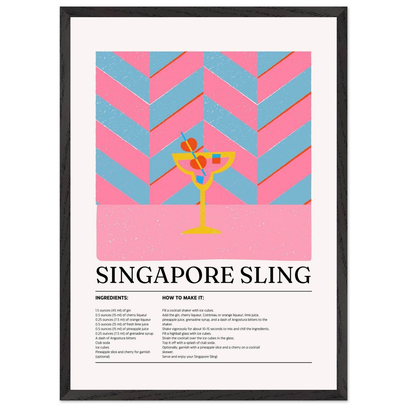 Singapore Sling Cocktail Recipe - Vibrantwalls