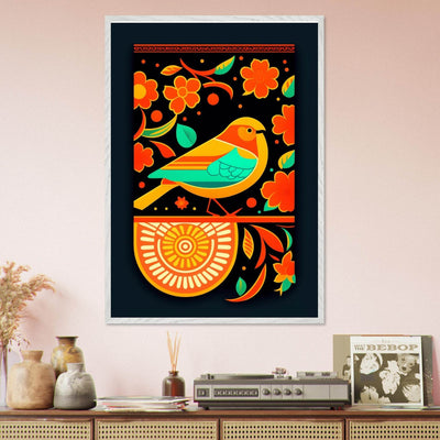 Vibrant Folk Bird Art - Vibrantwalls