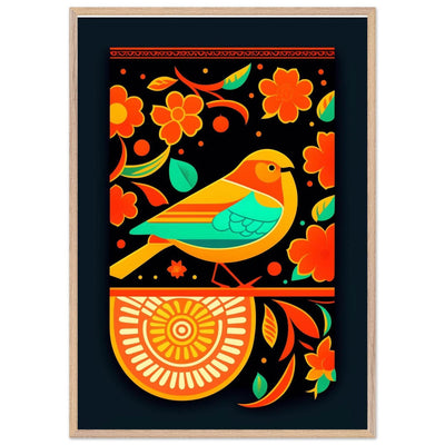 Vibrant Folk Bird Art - Vibrantwalls