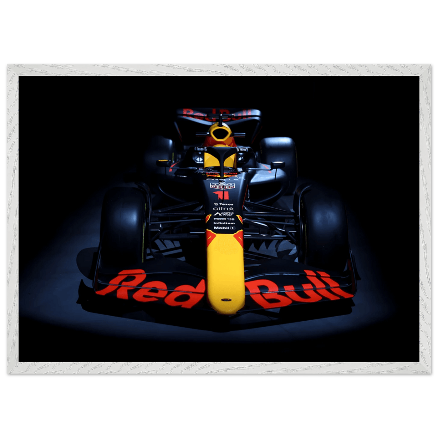 Red Bull Racing F1 Car Framed Poster – Premium Wooden Frame Art - Vibrantwalls