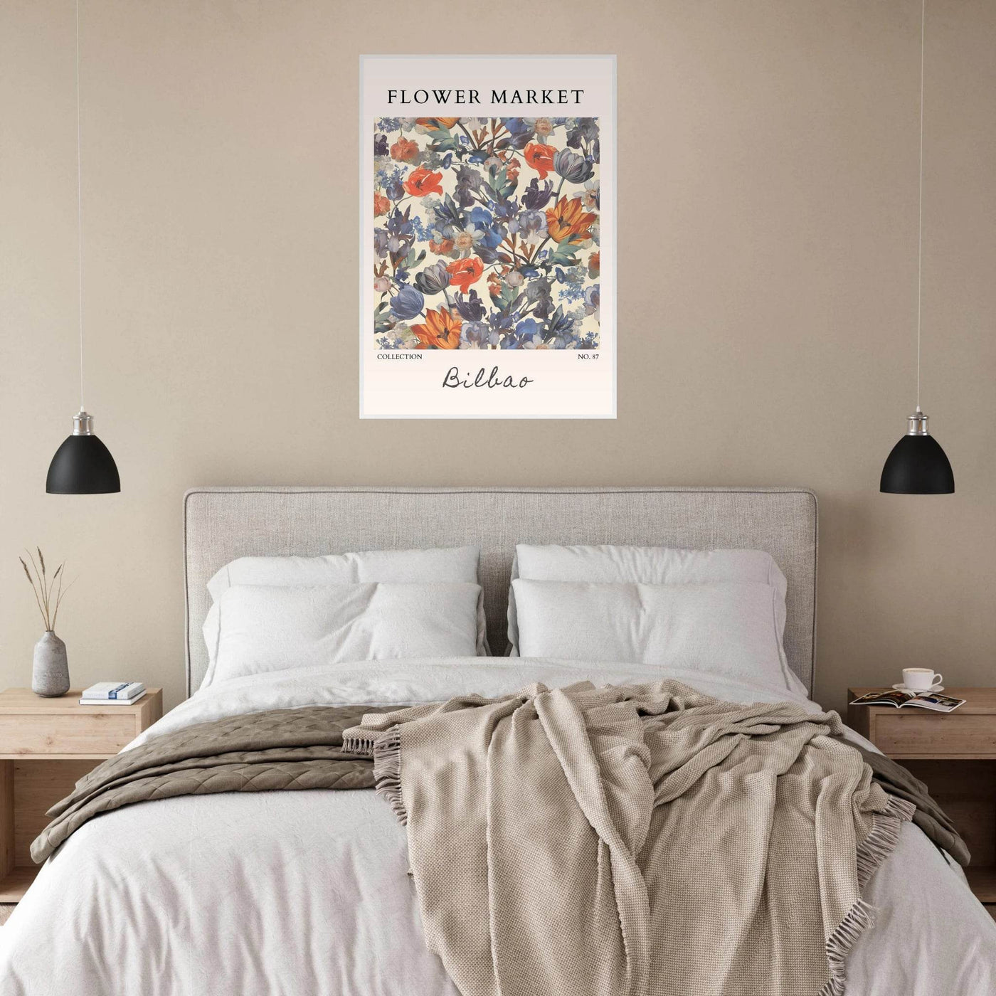 Flower Market Bilbao Print – Elegant Floral Framed Poster | Vibrant Nature & Botanical Art, Ready-to-Hang - Vibrantwalls