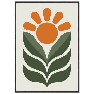 Boho Sun & Leaves Art - Vibrantwalls