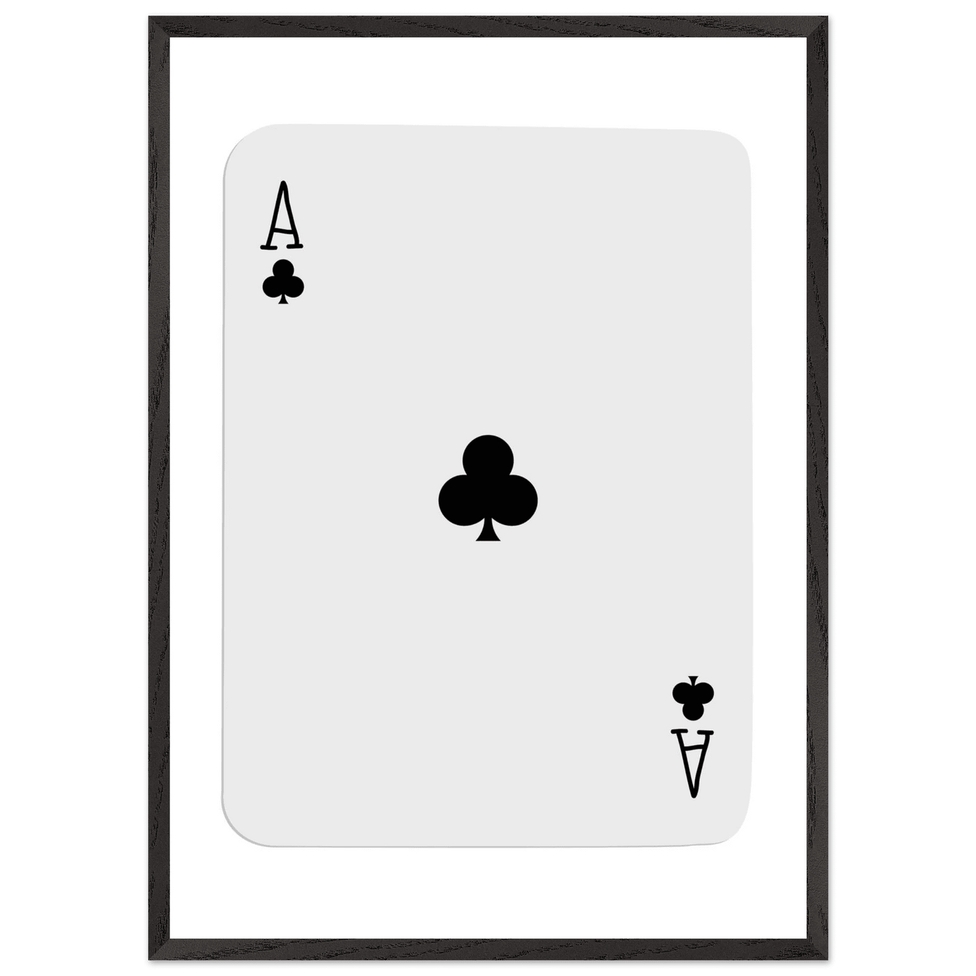 Ace of Clubs Poker Card Print - Elegant Framed Wall Art, Eco-Friendly Wood Frame & Multiple Sizes - Vibrantwalls